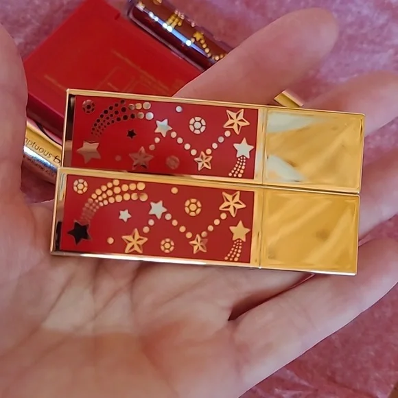 NWOT Estee Lauder 2023 Red Train Case Cosmetic Bag Lip Stick Eye Shadow Mascara - Picture 9 of 9